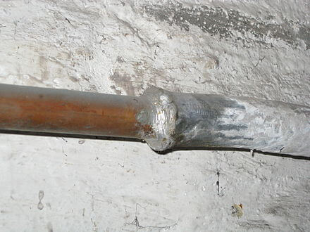Tubo de cobre com solda a base de chumbo Tubo de cobre com solda a base de chumbo